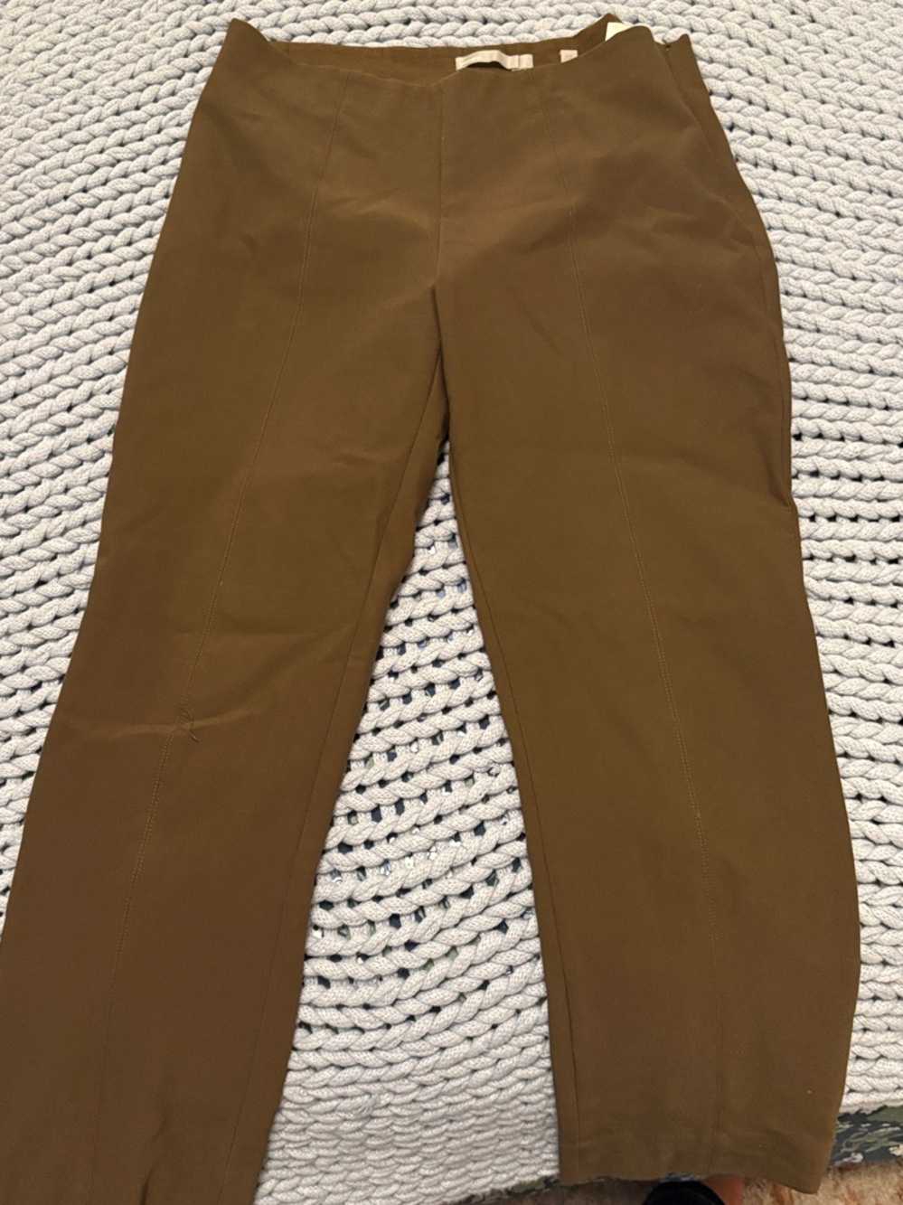 Vince Olive Brown Slim Straight Trousers